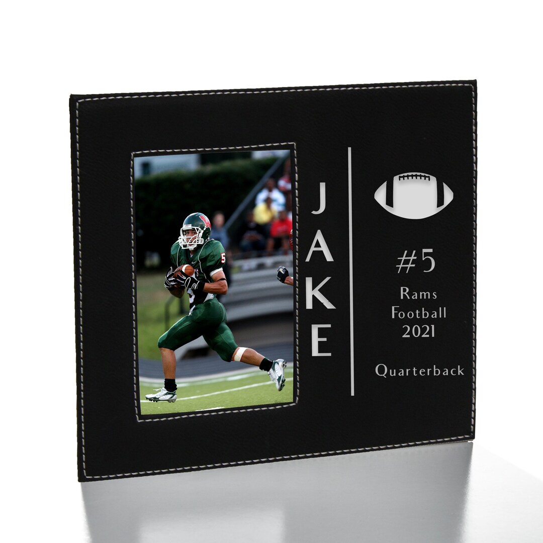 Football Picture Frame Football Player Picture Frame Gift Personalized