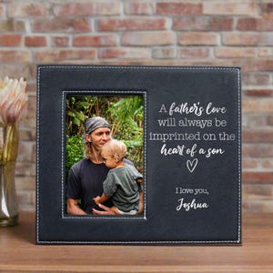 Dad and Son Picture Frame | A Father&#39;s Love Picture Frame | Father&#39;s Day Gift from Son | Dad Son PIcture Frame | Custom Dad Gift from Son