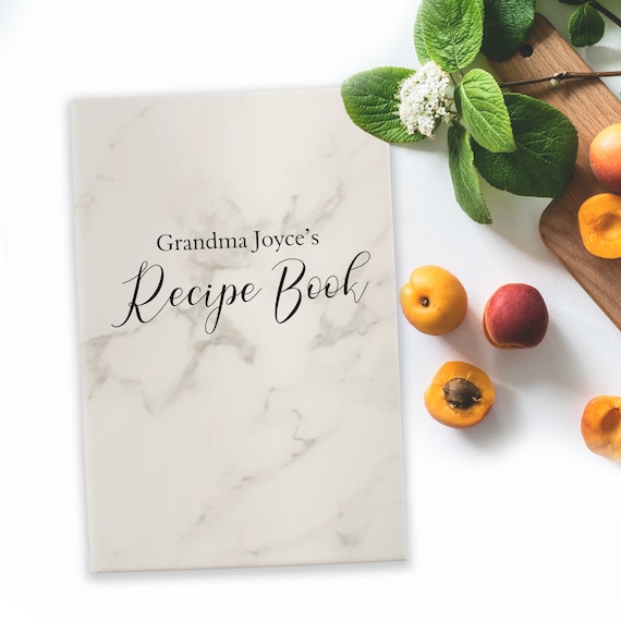 Custom Recipe Book Grandma Recipe Book Personalized Blank Recipe Book  Family Recipe Notebook Make Your Own Recipe Book or Cook Book 