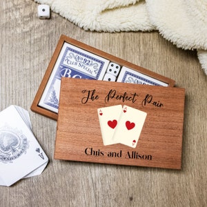 The Perfect Pair Playing Card Set | Personalized Playing Cards & Dice Game Set | Valentines Day Gift for Men or Women | Gift for Couples
