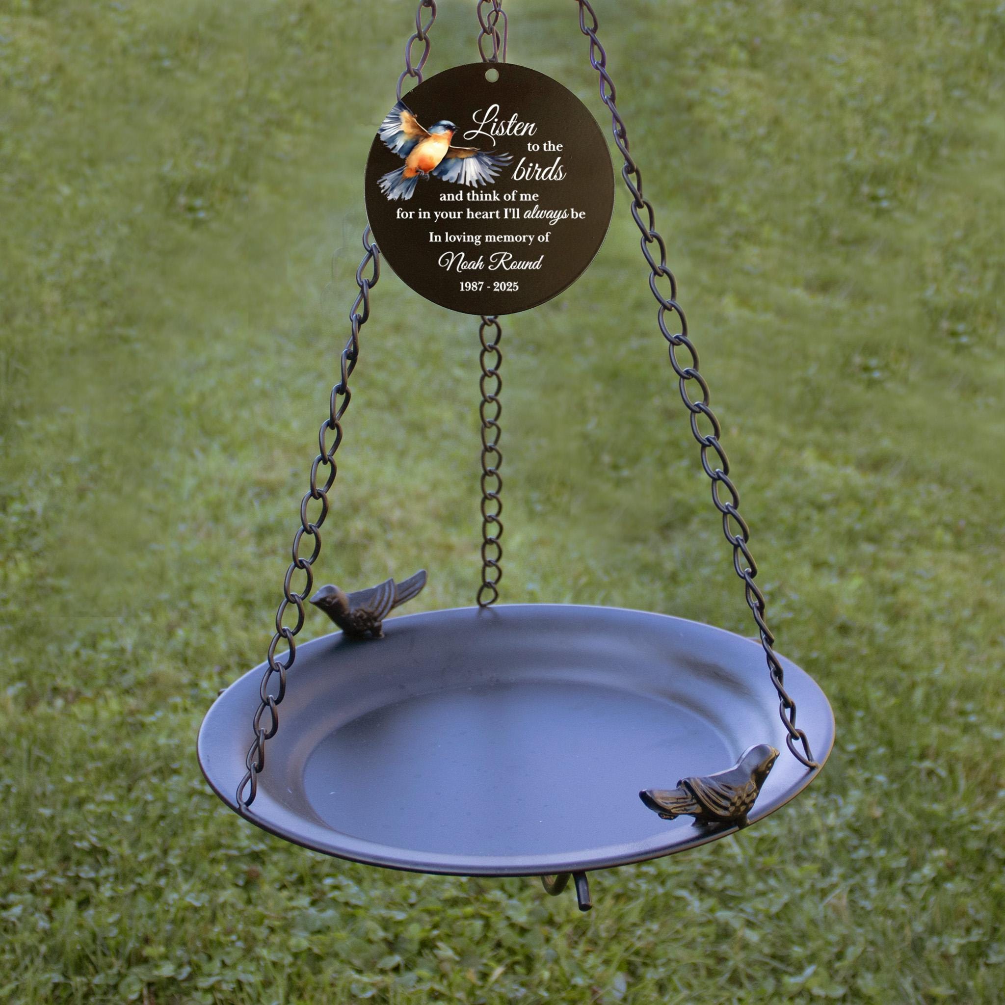 Memorial Bird Rip Memorial Bird Bath | Garden Remembrance Gifts | Bird Lover Sympathy ...