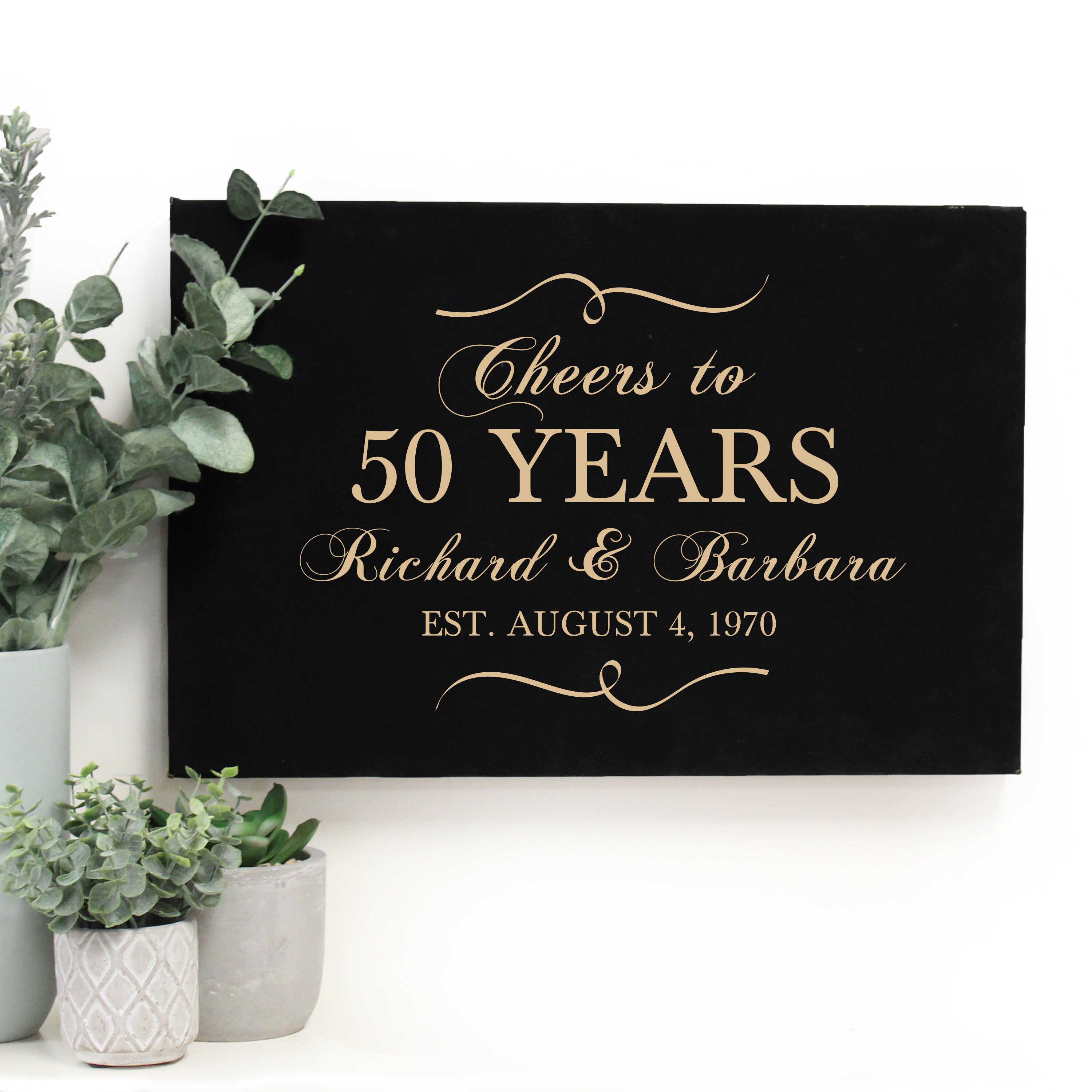 50th Anniversary Sign Anniversary Guest Book Alternative Etsy