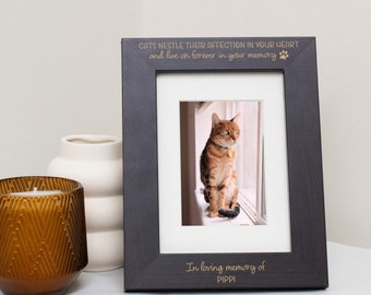 Cat Loss Gifts | Personalized Cat Memorial Picture Frame | Cat Sympathy Gift | In Memory Of Cat Picture Frame | Loss of Cat Gifts