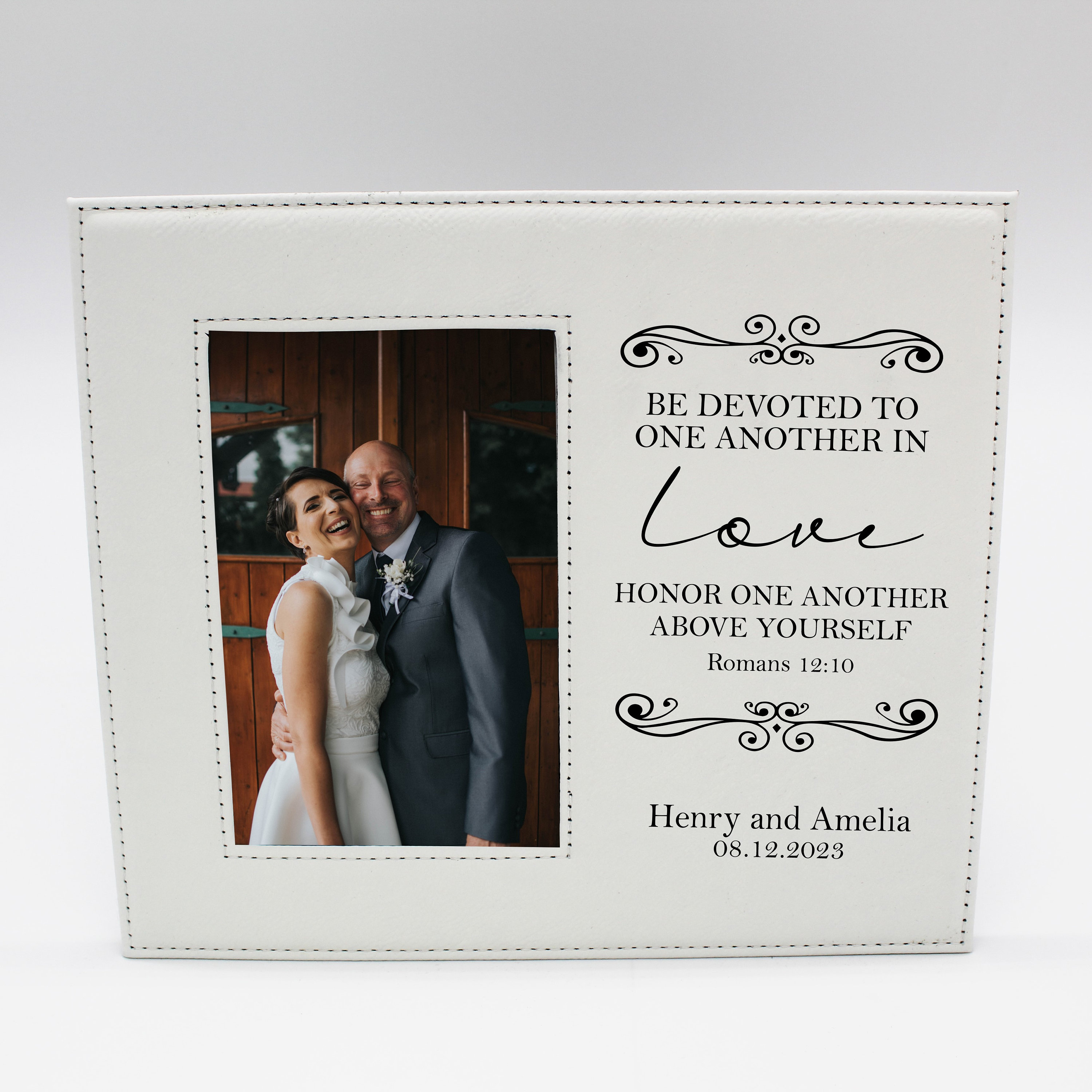 Religious Wedding Picture Frame Gift Romans 12 10 Picture Frame
