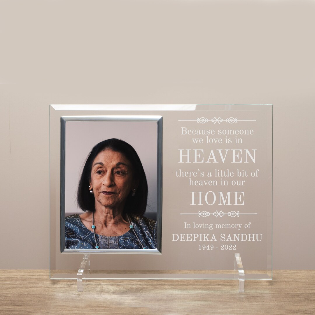 Engraved Memorial Picture Frame Heaven in Our Home Picture Frame Loss