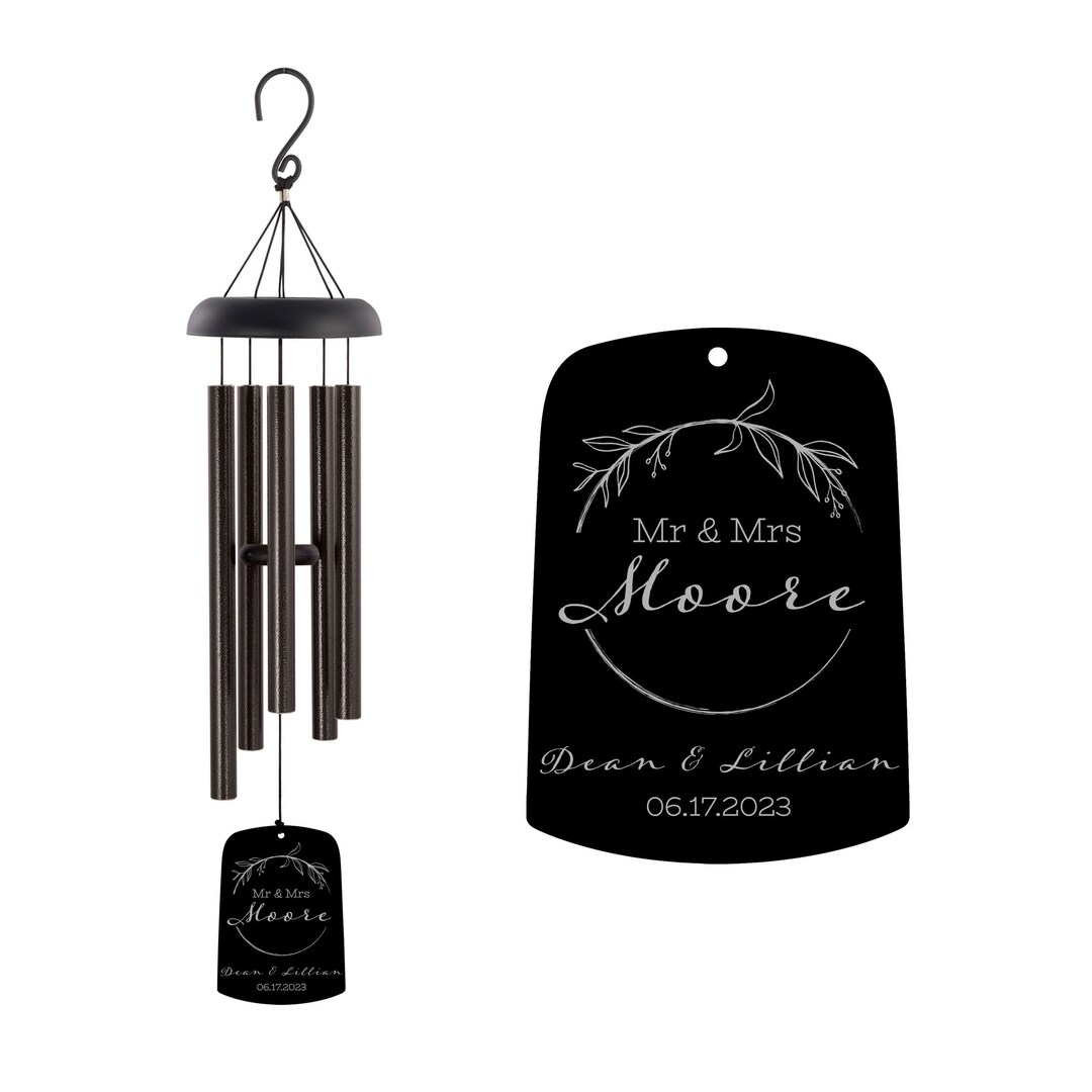 Mr & Mrs Wind Chime Personalized Wedding Wind Chime Mr and Mrs Wedding