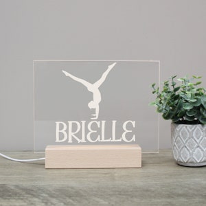 Gymnast Night Light | Personalized Gymnastics LED Light | Gymnastics Room Decor | Girl Night Light | Personalized Gymnast Gift for Girls