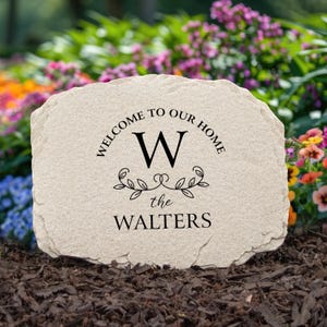 Personalized Garden Stone | Monogram Garden Stone | Gifts for Garden | Housewarming Gifts | Garden Decoration | Yard Decor Stepping Stone