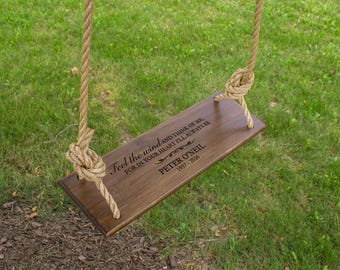 Memorial Tree Swing Personalized | Feel the Wind Sympathy Swing