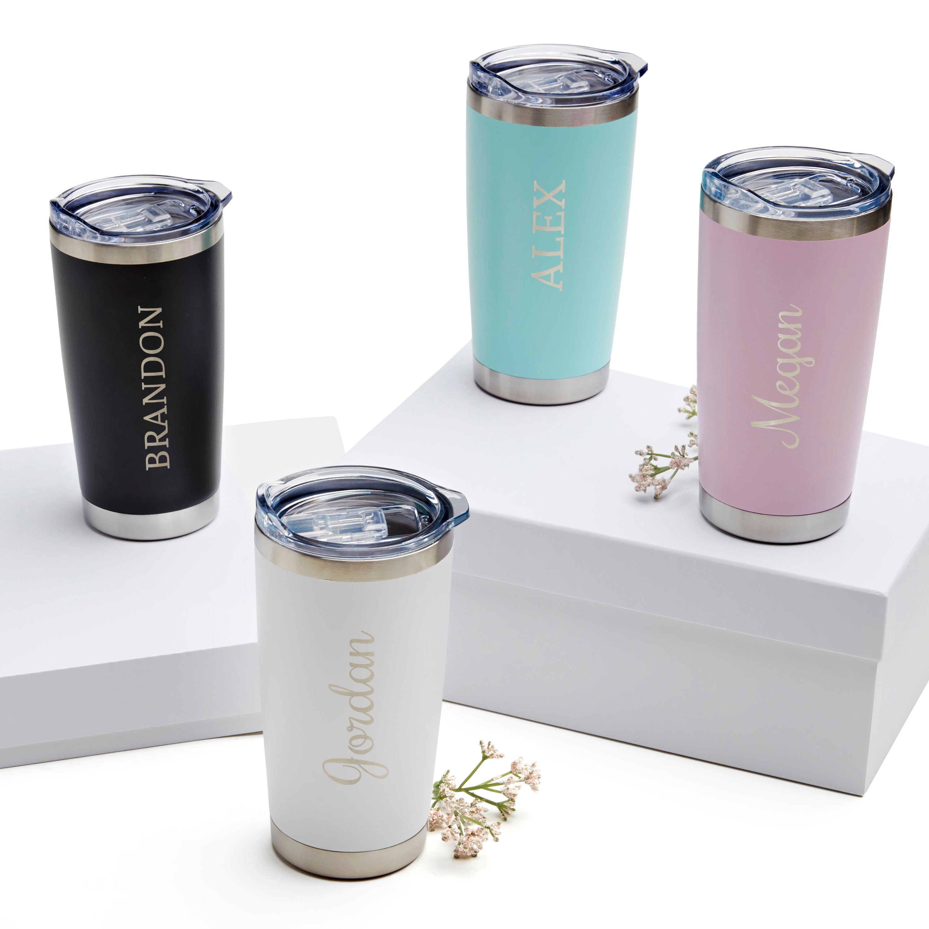 Personalized Stainless Tumbler 20oz Personalized Coffee Etsy