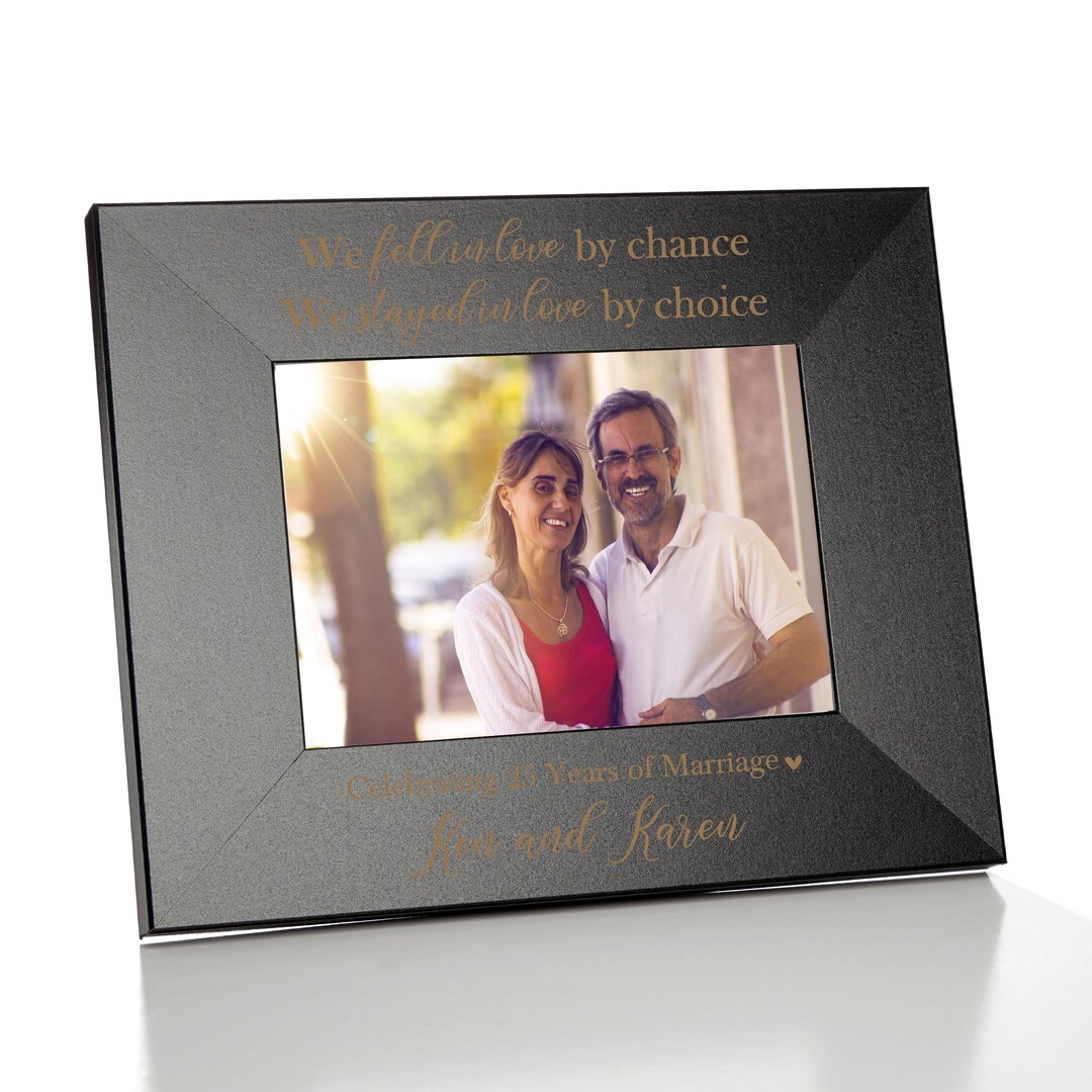 Personalized 25th Anniversary Picture Frame Wedding Etsy