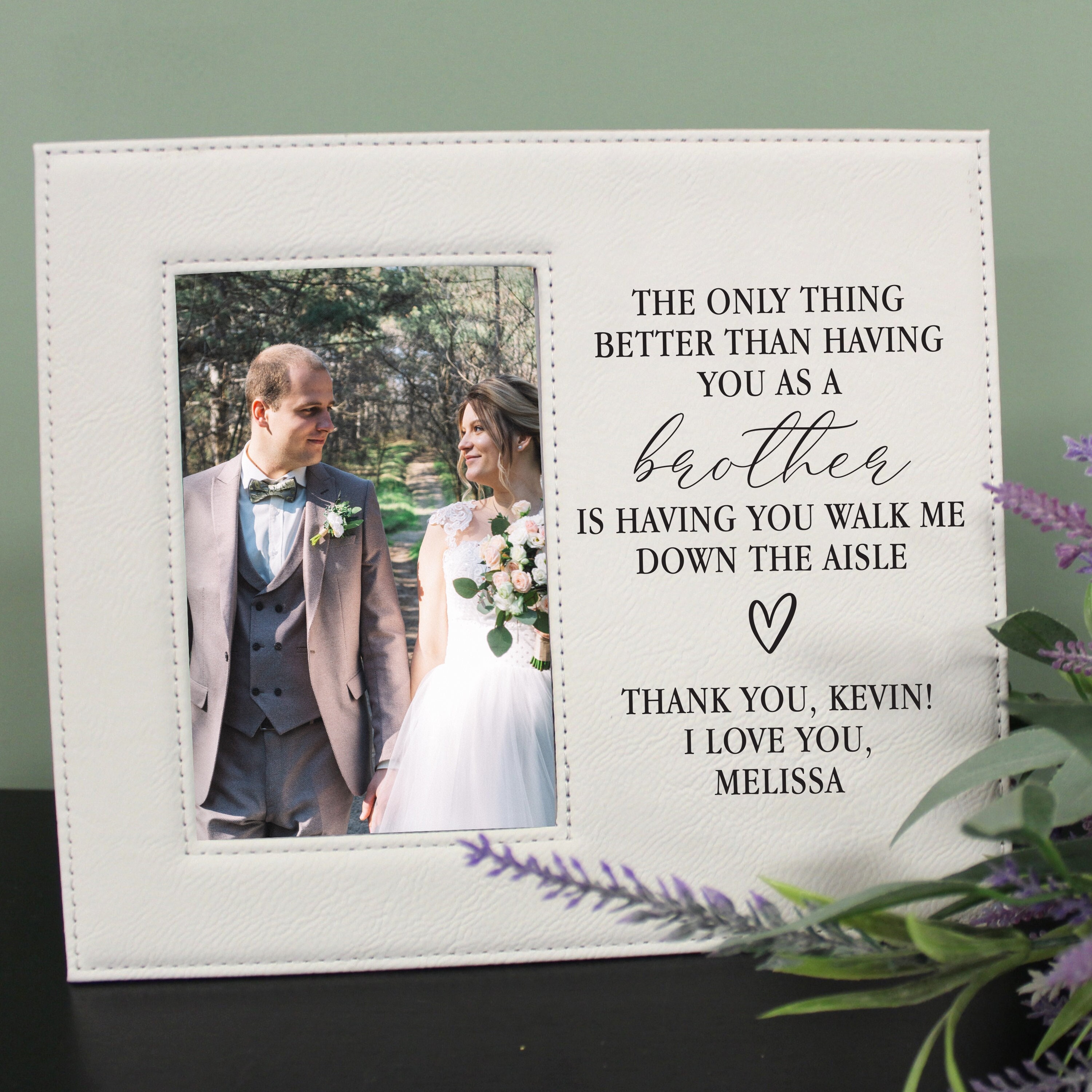 Buy Brother Walk Down the Aisle Picture Frame Personalized Brother