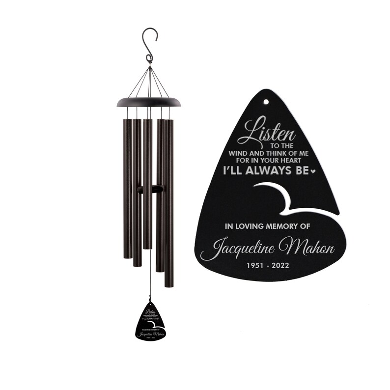Listen to the Wind Memorial Chime | Personalized Memorial Wind Chime | Sympathy Wind Chime Gift | In Memory of Wind Chime | Bereavement Gift