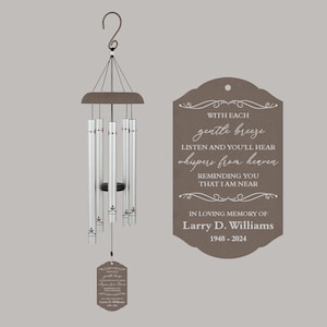Whispers from Heaven Wind Chime | Memorial Wind Chime | Personalized Sympathy Wind Chime | Bereavement Gift | In Memory Of Wind Chime Gift