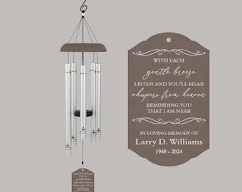 Whispers from Heaven Wind Chime | Memorial Wind Chime | Personalized Sympathy Wind Chime | Bereavement Gift | In Memory Of Wind Chime Gift