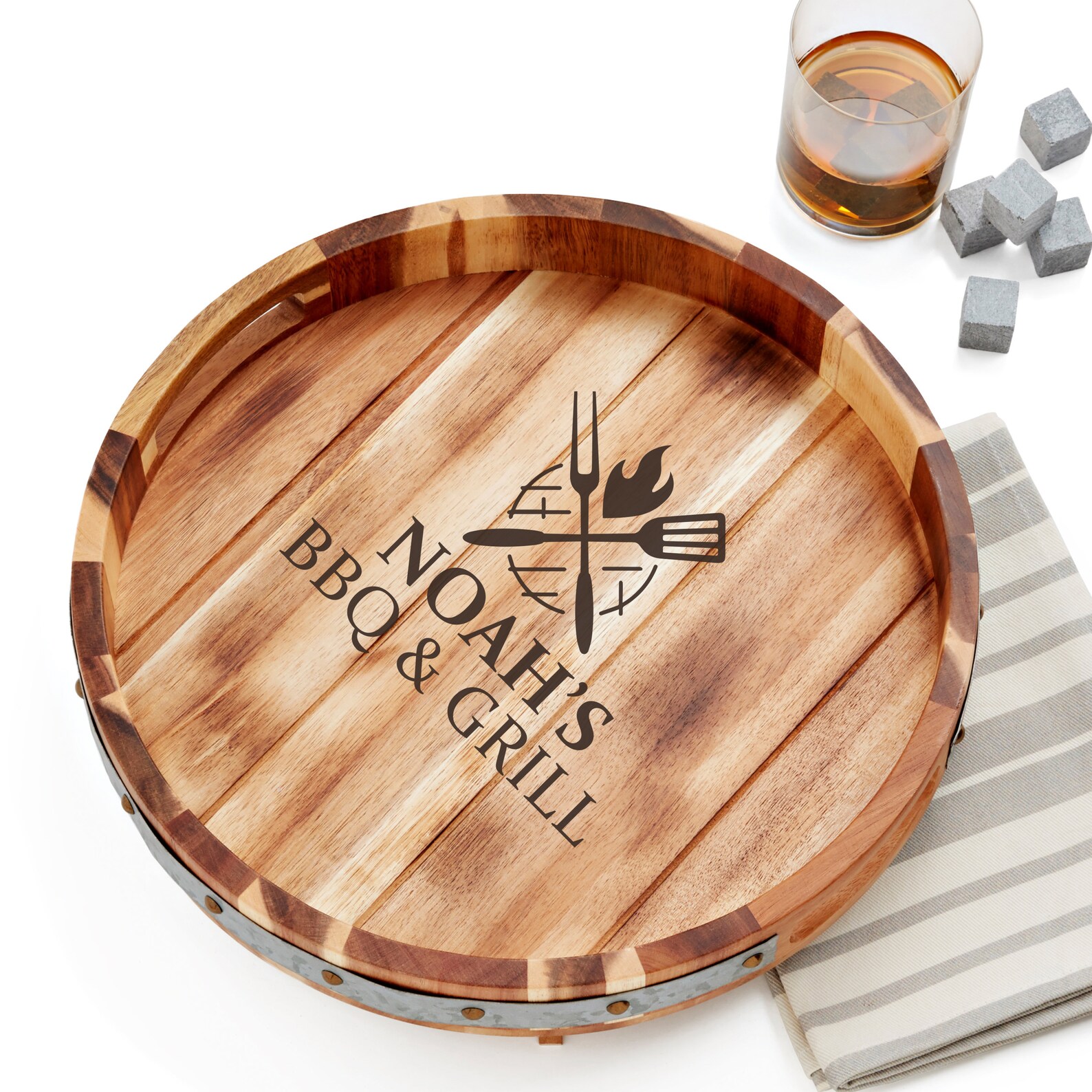 BBQ Grill Serving Tray Wooden Serving Tray for BBQ Dad BBQ Etsy