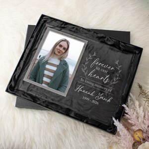 Personalized Memorial Picture Frame | In Memory Of Picture Frame | Forever in Our Hearts Frame | Custom Sympathy Gift | Bereavement Gift Bild 2