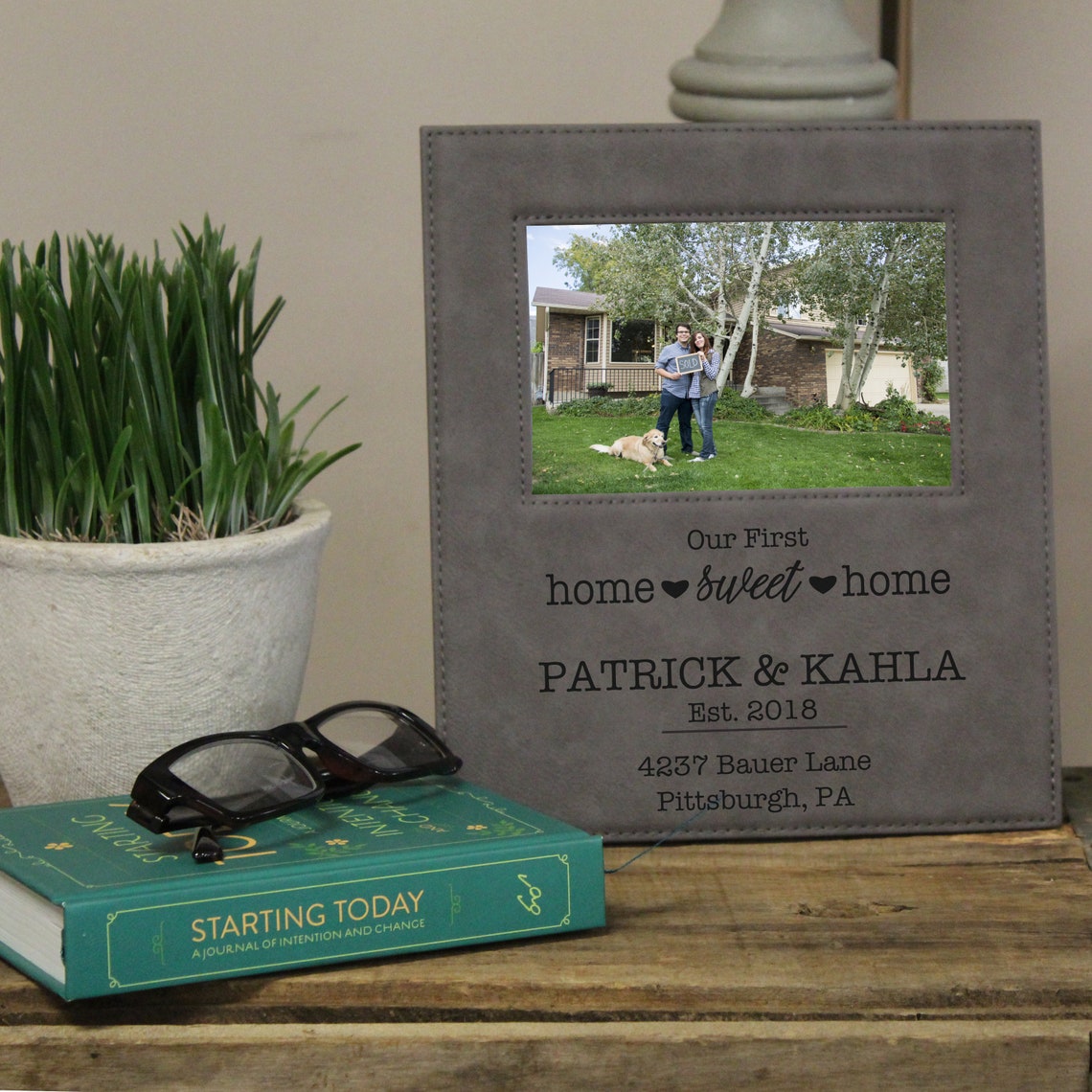 Our First Home Picture Frame Personalized New Home Buyer Etsy