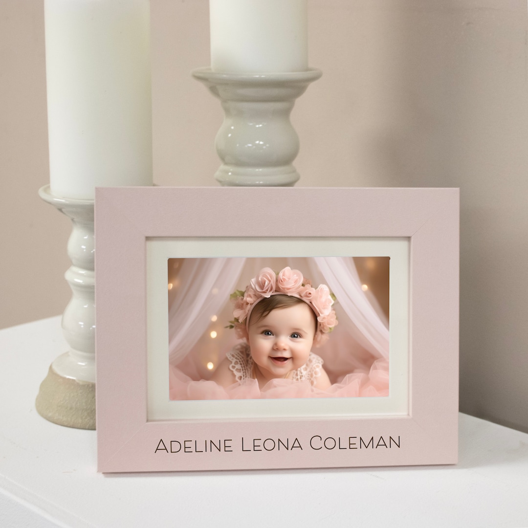 Simple Baby Picture Frame | Minimalist Nursery Decor | Gifts for Baby ...