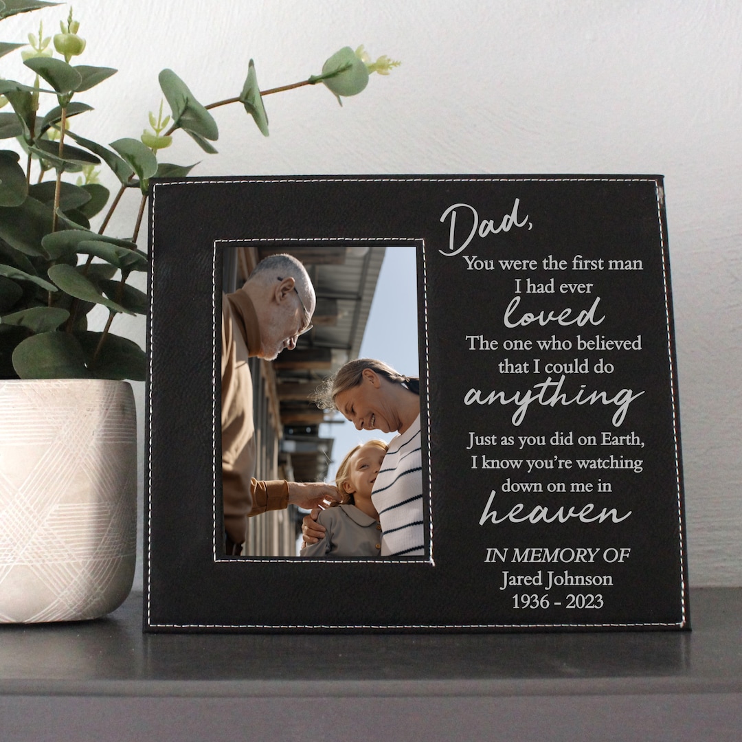Dad Memorial Picture Frame Custom Father Memorial Picture Frame Dad