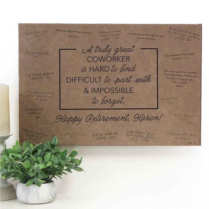 Retirement Gift From Coworkers Personalized Retirement Gift Etsy