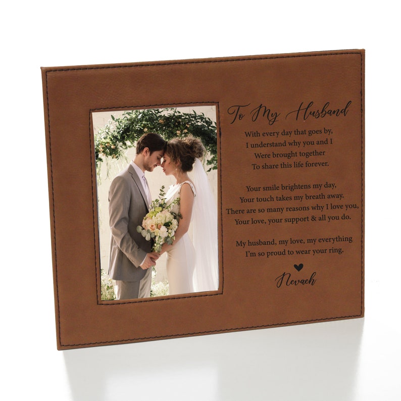 To My Husband Picture Frame Personalized Husband Picture Etsy