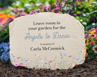 Pierre commémorative personnalisée pour jardin | Monument commémoratif extérieur personnalisé | Tremplin de sympathie | Cadeau commémoratif à la mémoire d'un ange