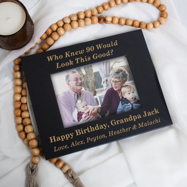 Custom Birthday Picture Frame for Grandma | Engraved Birthday Picture Frame | Personalized Birthday Photo Frame | Birthday Gift for Grandpa