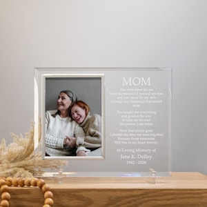 Mother Memorial Picture Frame | Mom Memorial Poem Gift | Loss of Mother Gift | Mom Memorial Gift | Mother Bereavement | In Memory of Mom