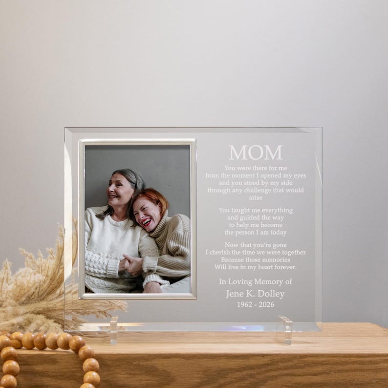 Mother Memorial Picture Frame | Mom Memorial Poem Gift | Loss of Mother Gift | Mom Memorial Gift | Mother Bereavement | In Memory of Mom Bild 1