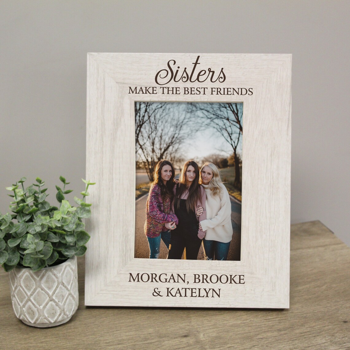 Sisters Picture Frame Personalized Sisters Photo Frame Etsy