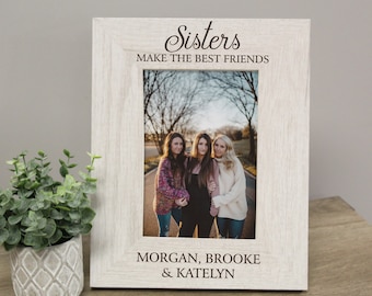 Sisters Picture Frame | Personalized Sisters Photo Frame | Birthday Gift for Sister | Christmas Gift for Sisters | Custom Sister Frame