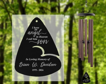 Son Memorial Wind Chime Personalized | Son Sympathy Wind Chime | Loss of Son Gift | Custom Son Funeral Gift | Son Bereavement Funeral Gift