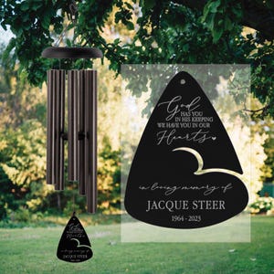 God Has You Wind Chime | Religious Wind Chime | In Memory Wind Chime | Bereavement Gift | Personalized Sympathy Gift | Engraved Wind Chime