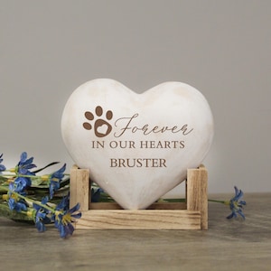 Dog Memorial Gift | Pet Memorial Gift | Loss of Dog Gift | Pet Loss Gifts Dog | Forever in Our Heart Remembrance Gift | Dog Memorial Plaque
