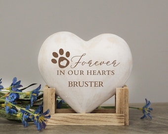 Dog Memorial Gift | Pet Memorial Gift | Loss of Dog Gift | Pet Loss Gifts Dog | Forever in Our Heart Remembrance Gift | Dog Memorial Plaque