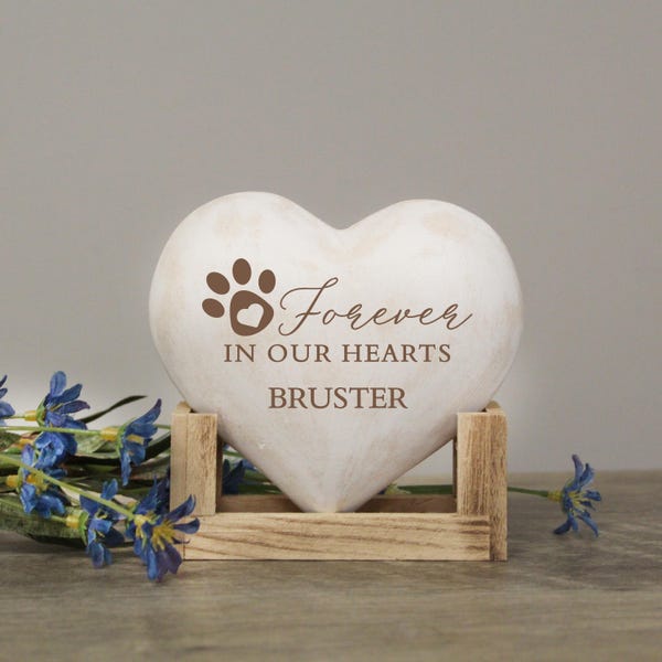Dog Memorial Gift | Pet Memorial Gift | Loss of Dog Gift | Pet Loss Gifts Dog | Forever in Our Heart Remembrance Gift | Dog Memorial Plaque