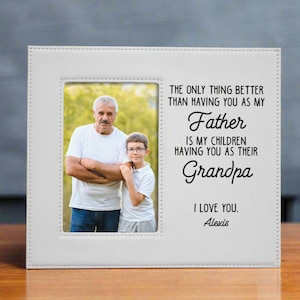 Dad Grandpa Picture Frame | Personalized Father Grandfather Frame | Grandpa Picture Frame | Father&#39;s Day Gift for Grandpa from Son Grandson