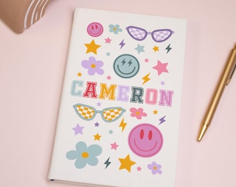 Personalized Journal for Girls | Cute Preppy Stuff | Custom Name Journal | Notebook for Girls | Gifts for Tween Girl | 10 Year Old Girl Gift