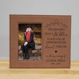 Mother Memorial Picture Frame | Mom Memories Picture Frame | Loss of Mother Sympathy Gift | Personalized Mother Bereavement Gift