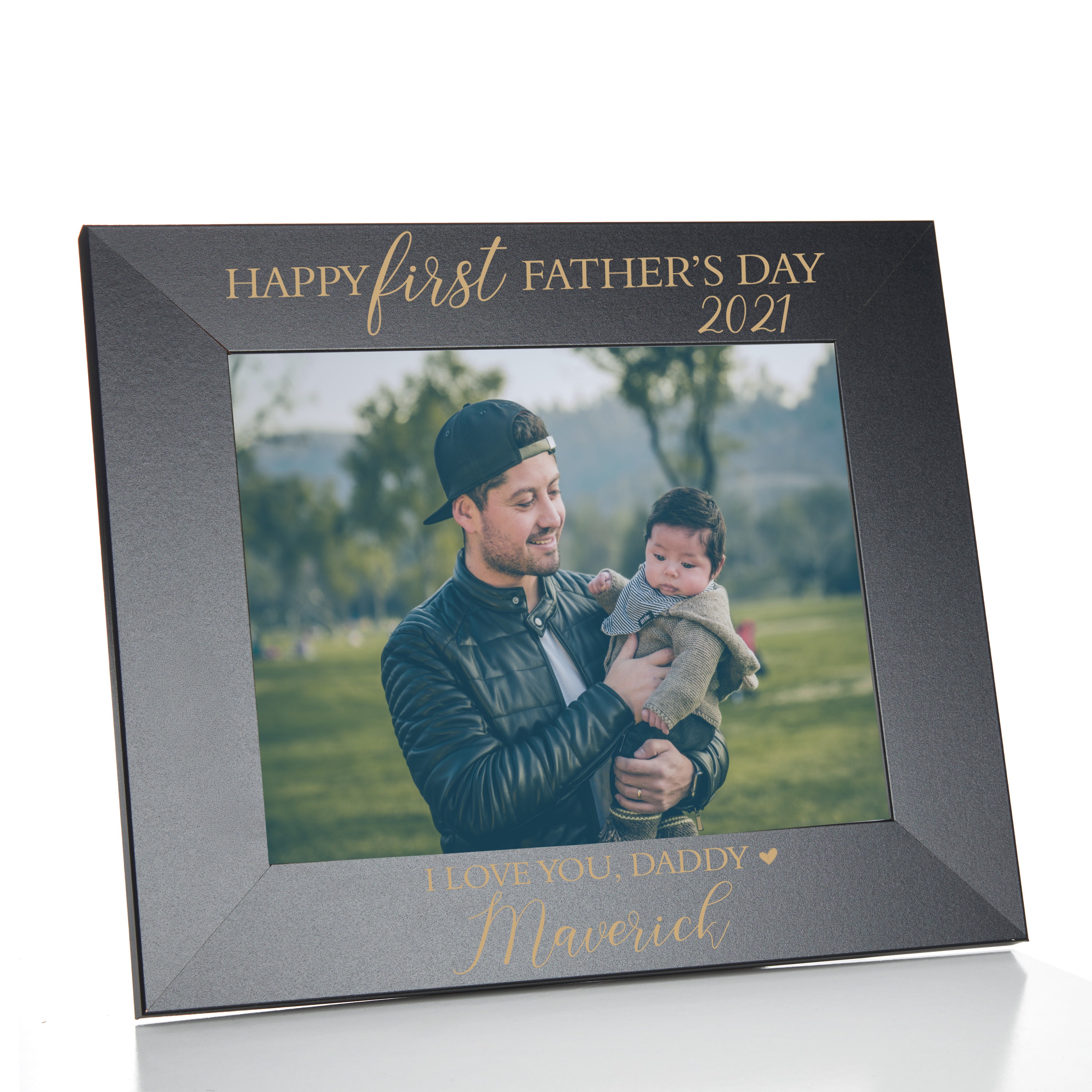 2020-Daddy and Me Engraved Frame First Father's Day June 21 Bella Busta 