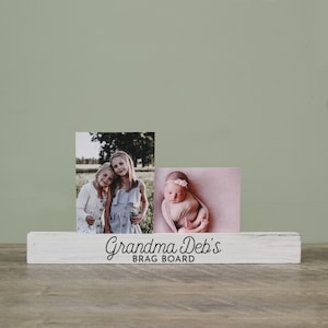 Grandma's Brag Board | Personalized Grandchildren Photo Display | Grandkids Picture Frame | Photo Gift for Grandma | Grandma Christmas Gift