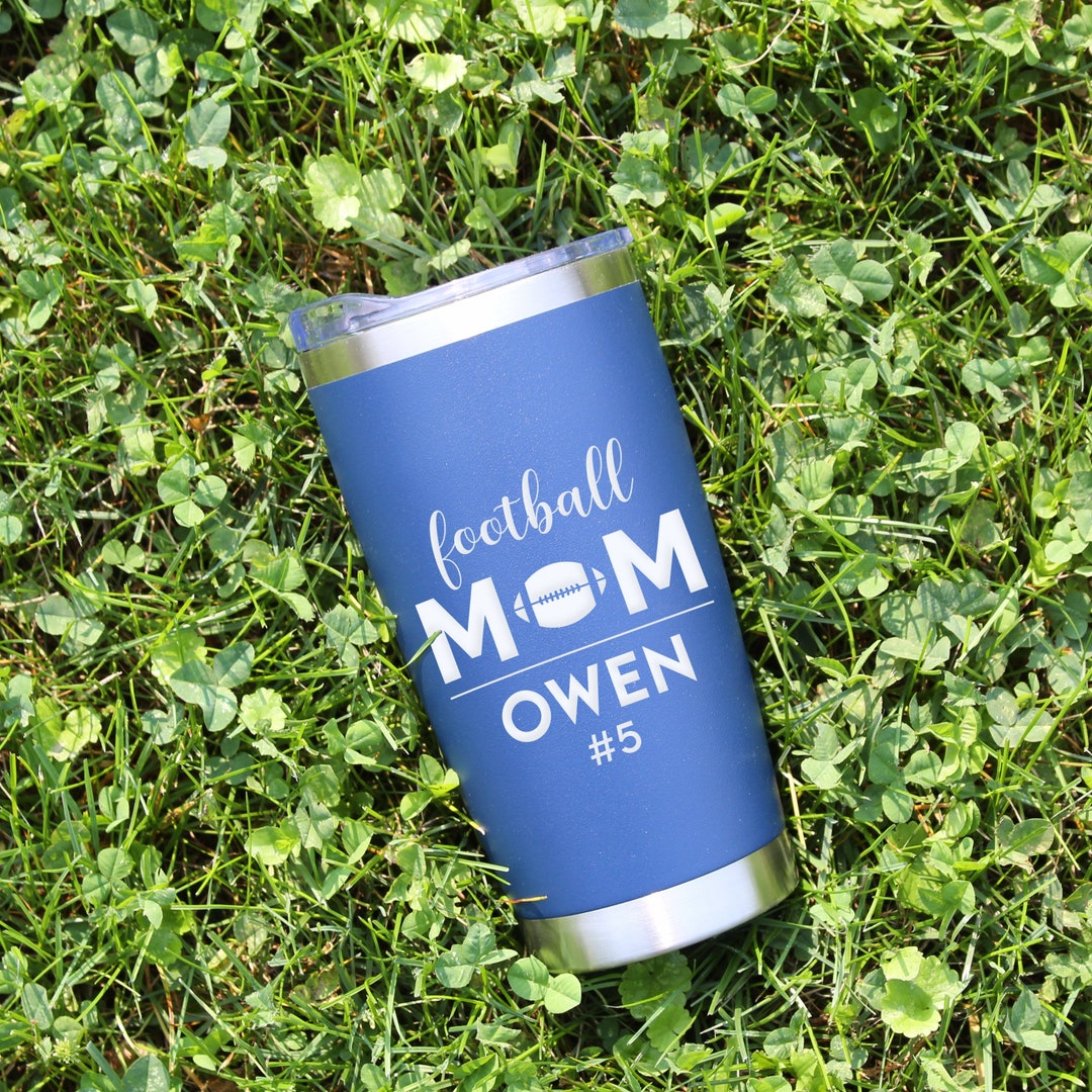 Football Mom Tumbler Personalized Football Mom Coffee Etsy
