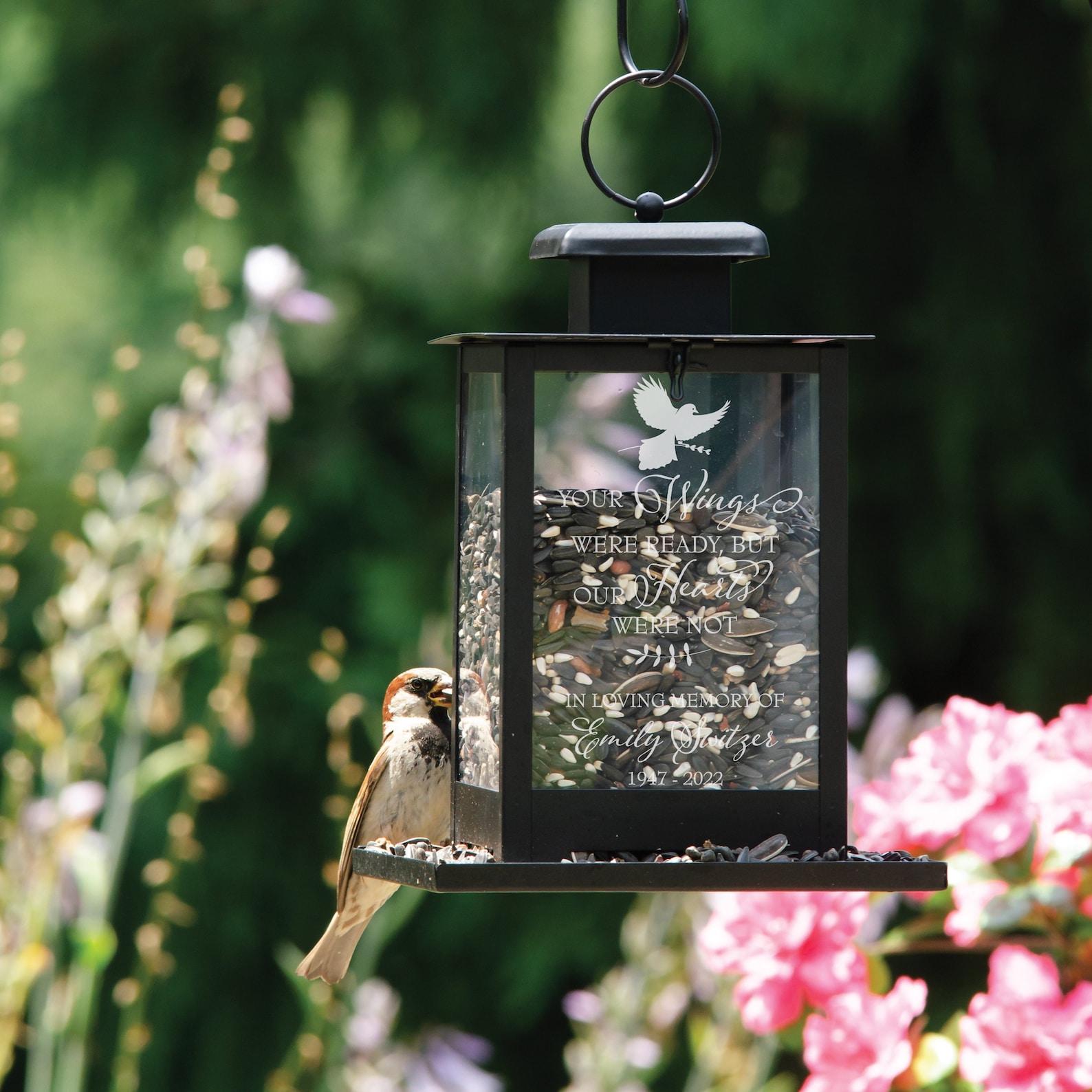 Bird Feeder Memorial Gift Wings Ready Hearts Were Not Etsy