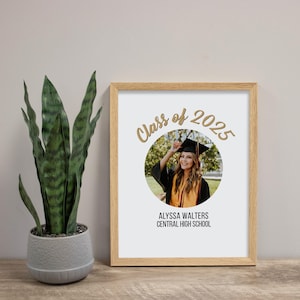 Class of 2025 Sign | Personalized Graduation Signature Board | Graduation Party Guest Book Alternative | Signed Graduation Wall Sign