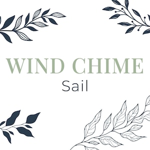 Wind Chime Sail Replacement - SAIL ONLY | Engraved Wind Chime Sail Replacement | Personalized Wind Chime Tag | Engravable Wind Catcher