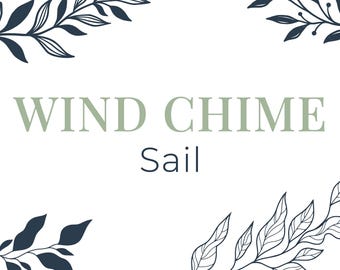 Wind Chime Sail Replacement - SAIL ONLY | Engraved Wind Chime Sail Replacement | Personalized Wind Chime Tag | Engravable Wind Catcher