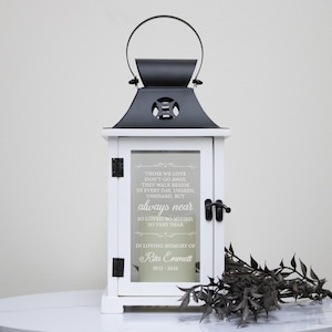 Personalized Memorial Candle Lantern | Those We Love Don't Go Away Memorial Gift | Sympathy Lantern | Remembrance Gift | Funeral Lantern
