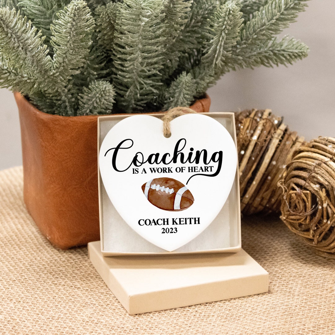 Football Coach Ornament Personalized Football Ornament Gift Etsy
