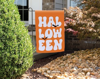 Halloween Garden Flag | Retro Halloween Decor | Custom Halloween Decorations | Trendy Halloween Yard Flag | Halloween Outdoor Decor